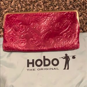 Burgundy hobo wallet